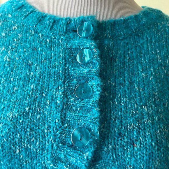 SHRUG Teal Canyon River Blues Sweater Large ~ NEW - Picture 3 of 9